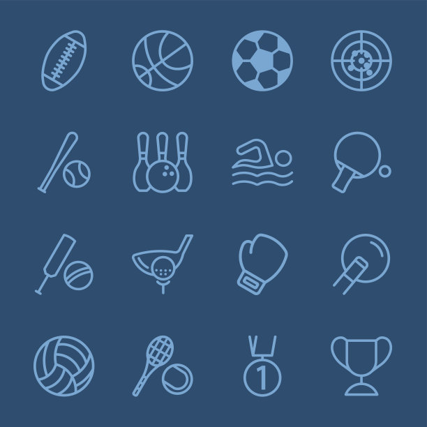 运动蓝线图标图片下载