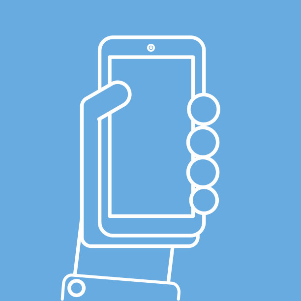 手持移动矢量卡通设计。图片下载