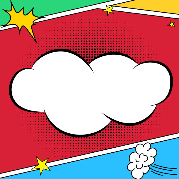 漫画风格的泡泡背景素材图片