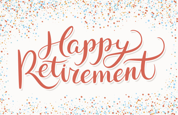 幸福的退休生活的旗帜。图片下载