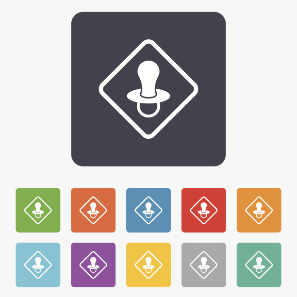 婴儿在船上的标志图标。婴儿谨慎的象征。图片下载