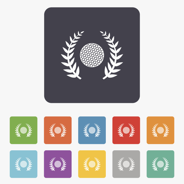 高尔夫球标志图标。运动的象征。图片下载