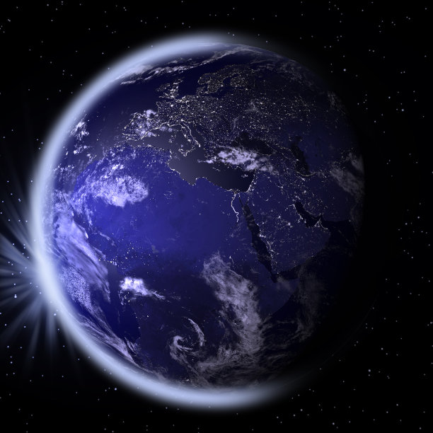 太空中的地球夜景图片下载