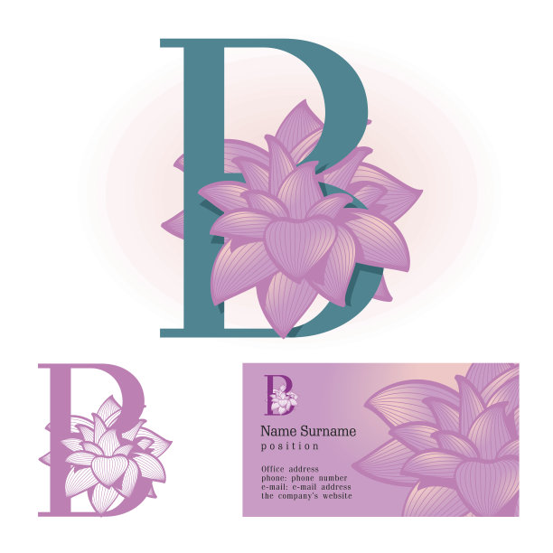 花字母B图片下载