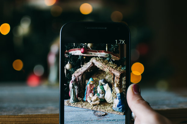 有人拍下圣诞马槽的场景图片下载