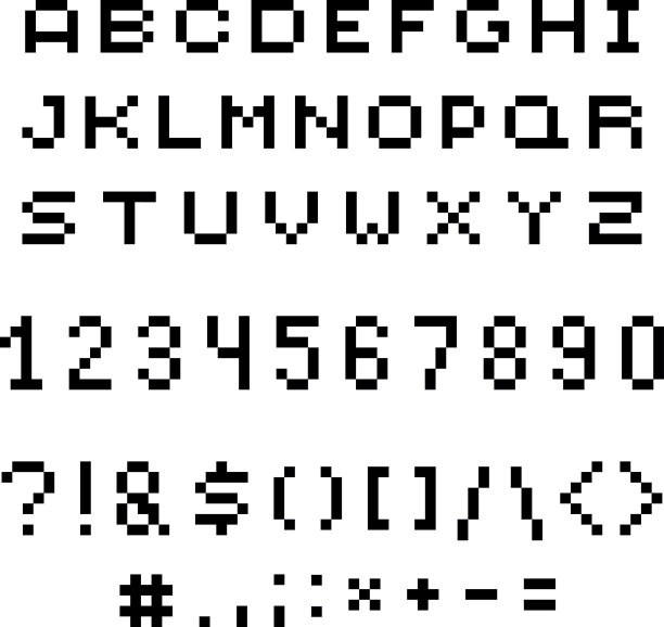 3d数字，字母和标点符号，像素艺术图片下载
