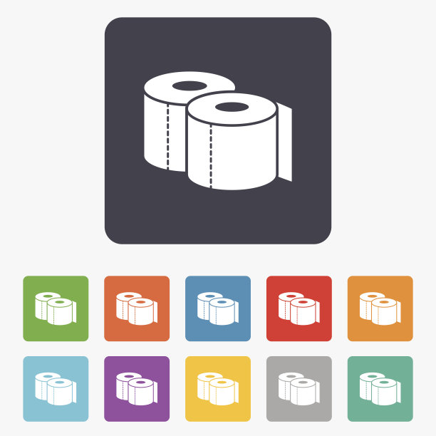 卫生纸标志图标。WC辊的象征。图片下载