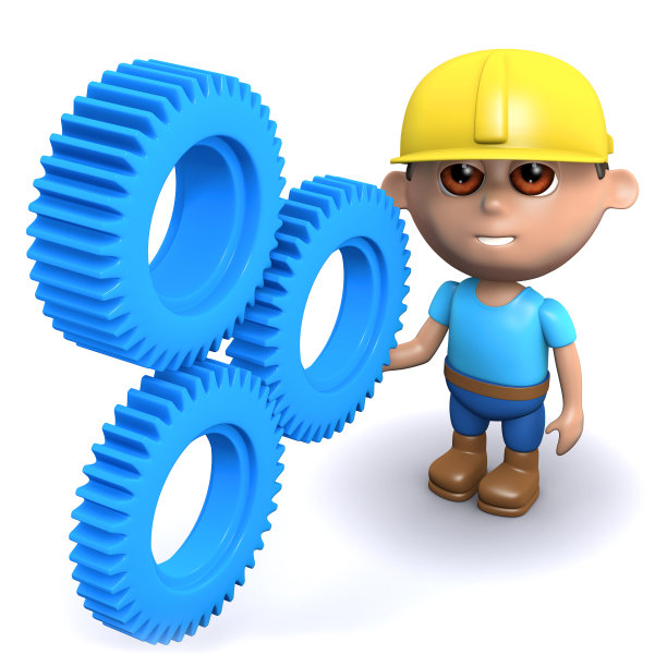 3d建设者检查齿轮图片下载