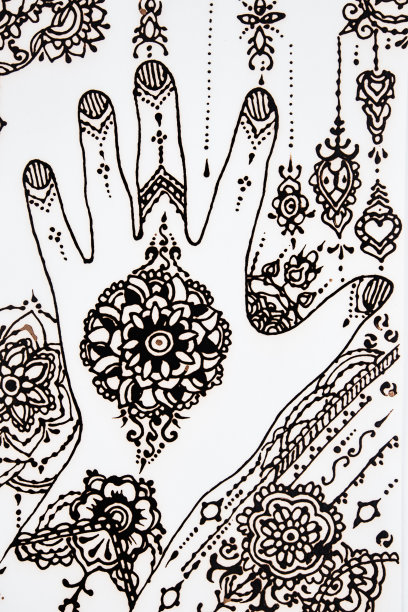 图迈赫迪的手在白纸上。图片下载