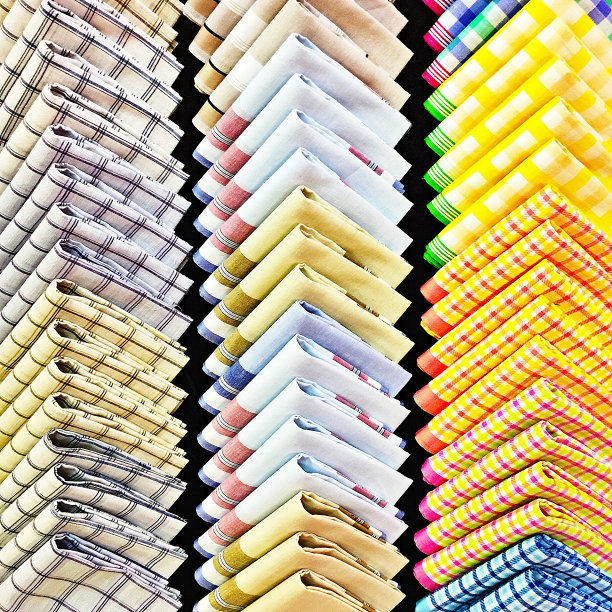 色彩斑斓的手帕工艺品图片下载