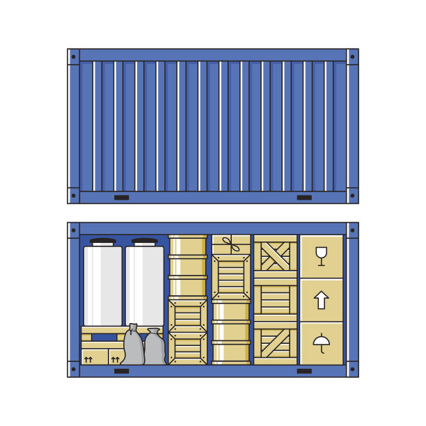 蓝色的货物图片下载