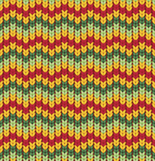 有条纹和之字形的无缝针织图案。图片下载