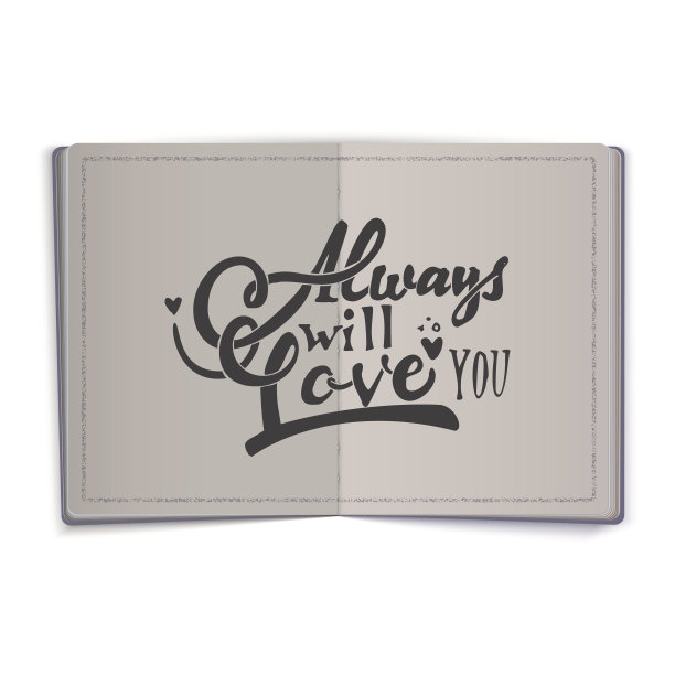 永远爱你。Hand-lettering文本。手工制作的向量书法图片下载