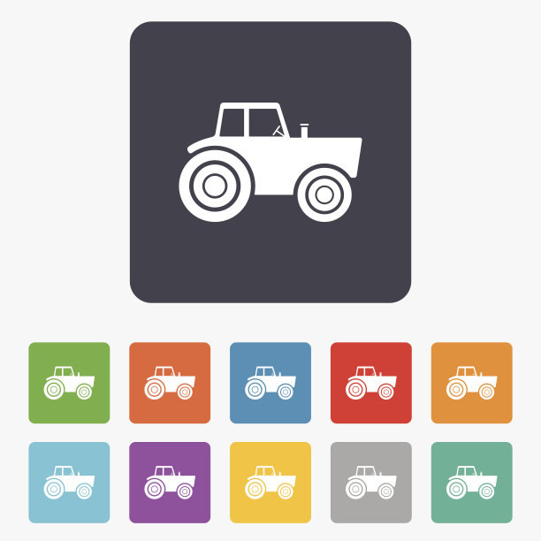 拖拉机的信号图标。农业产业的象征。图片下载
