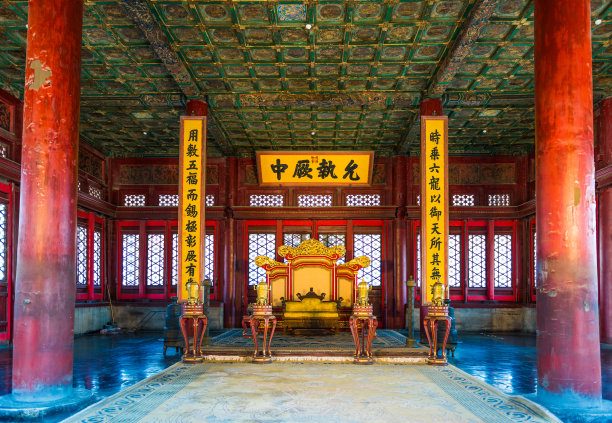 中国皇帝在紫禁城的宝座图片下载