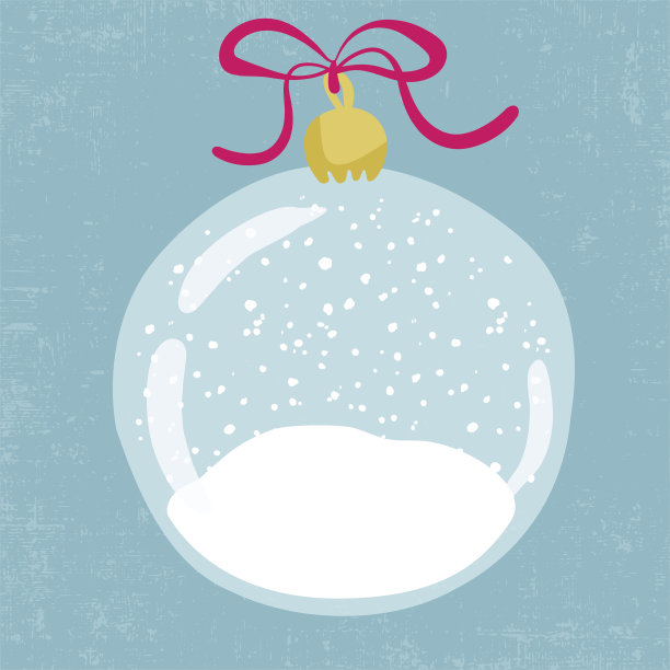 明亮的插图手绘雪球。图片下载