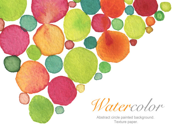 抽象的丙烯酸和水彩圆画背景。图片下载