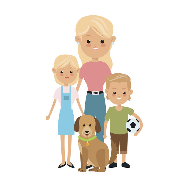 母亲和孩子的偶像。家庭设计。矢量图形图片下载