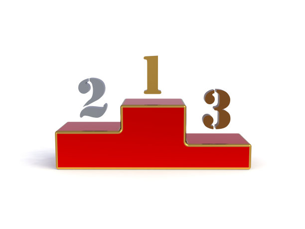 领奖台赢家，3d渲染图片下载