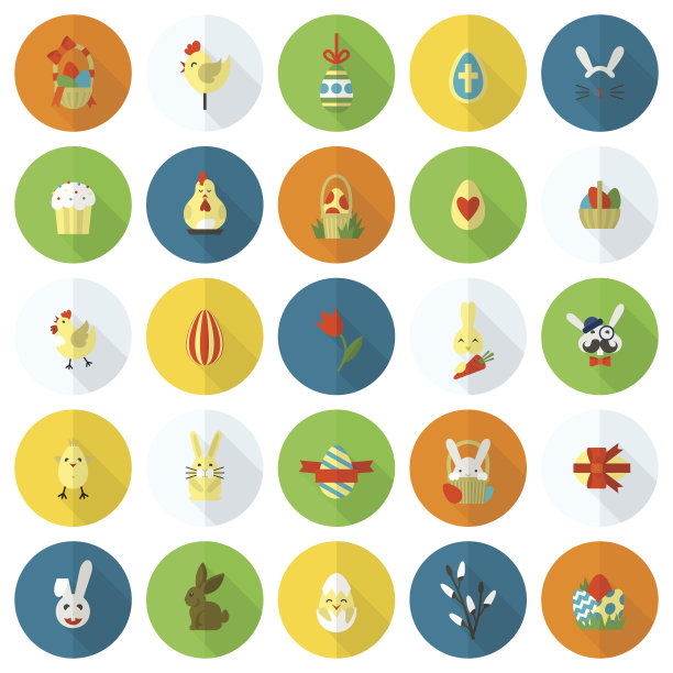 庆祝复活节的图标图片下载