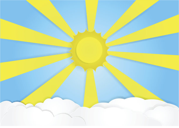 云与天空背景，向量图片下载