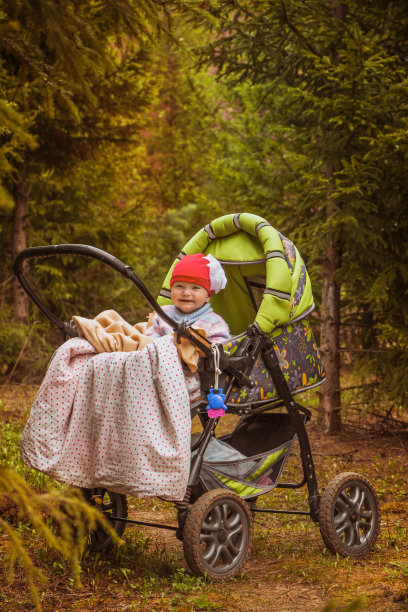 孩子们在树林里散步图片下载