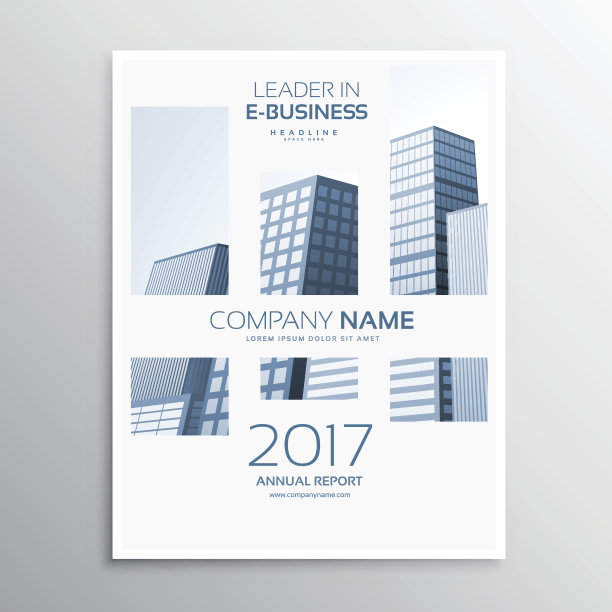 洁净杂志封面商业传单模板设计与布di图片下载