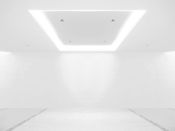 空白的画廊与白色背景图片下载