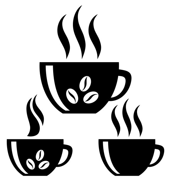 咖啡杯。轮廓。孤立的图片下载