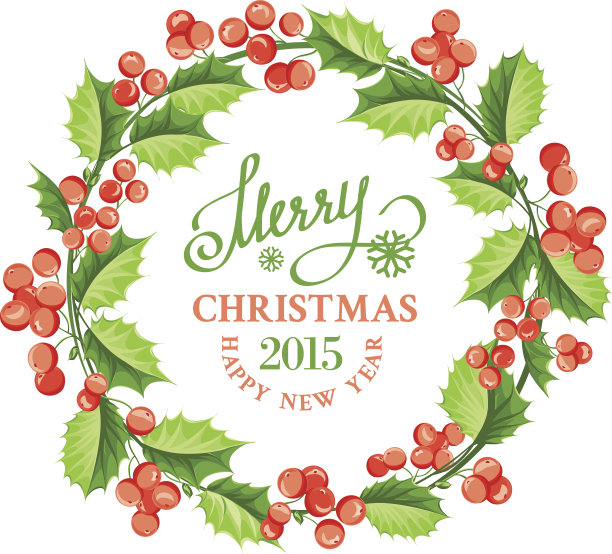 圣诞槲寄生花环。图片下载