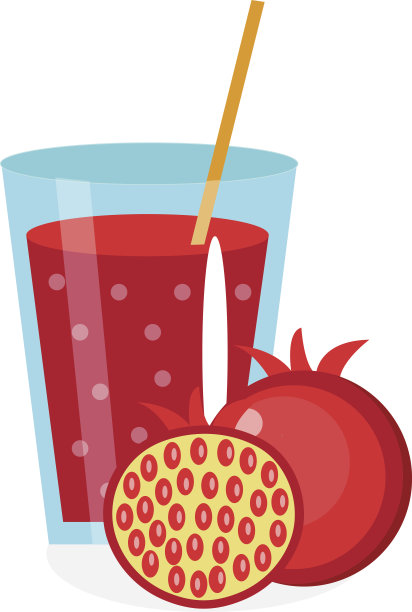 一杯石榴汁。新鲜孤立在白色背景图片下载