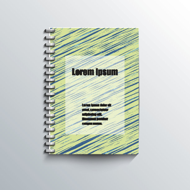 带有抽象背景的记事本模板。图片下载