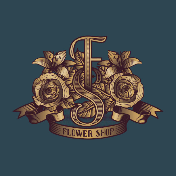 花店向量标志图片下载