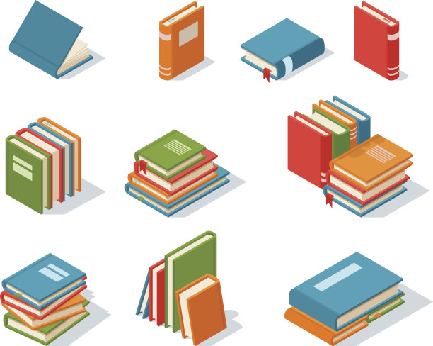 等距书图标矢量插图。图片下载