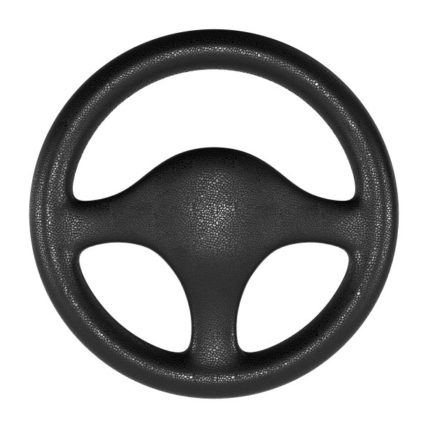 方向盘上的白色背景。孤立的三维图像图片下载