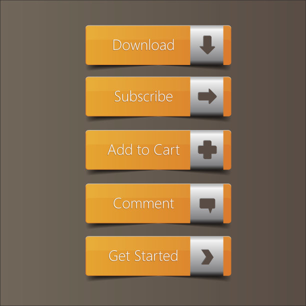 呼叫行动按钮金属标签图片下载