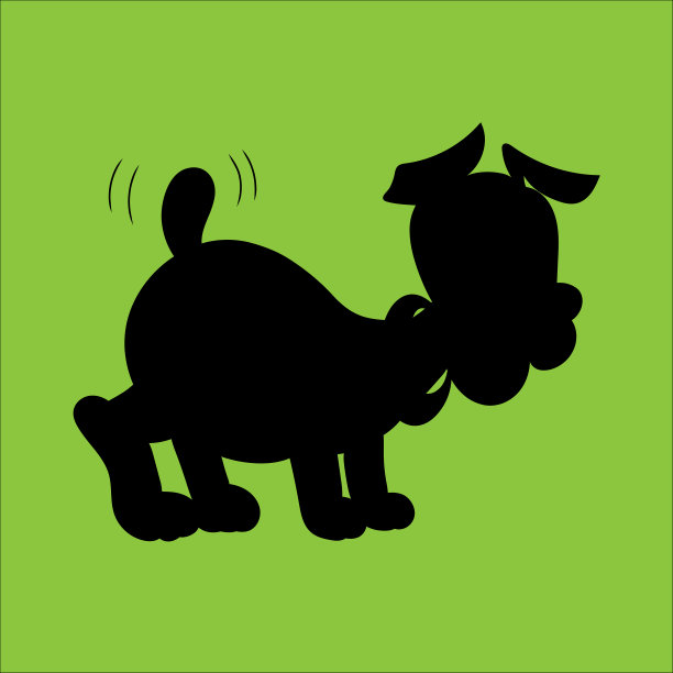 一个有趣的小狗的插图图片下载