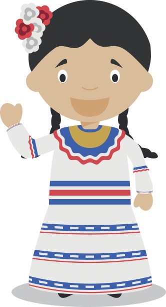 多米尼加共和国的人物穿着传统服装图片下载