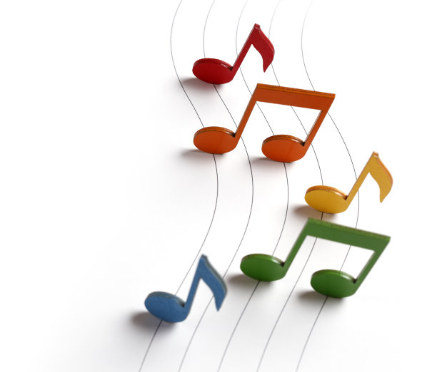 彩色的音符图片下载