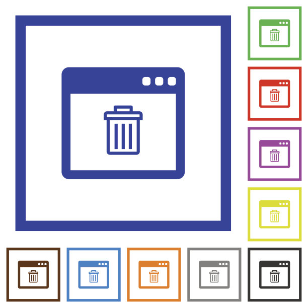 应用程序删除平面边框图标图片下载