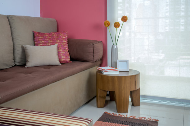 部分沙发在现代客厅/室内设计概念图片下载