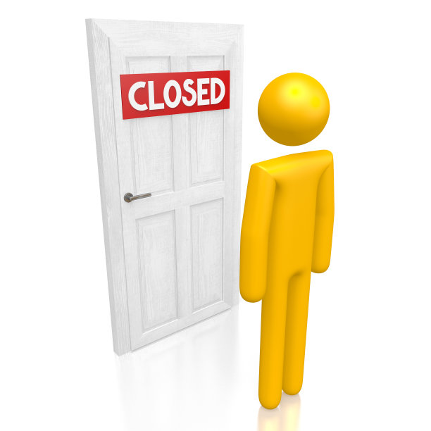 3D关闭的门概念图片下载