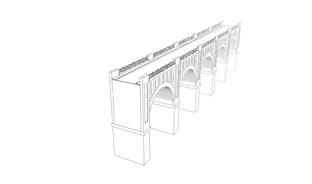 桥。孤立在白色背景上。示意图说明。图片下载