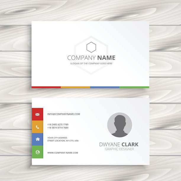 干净的白色名片素材图片