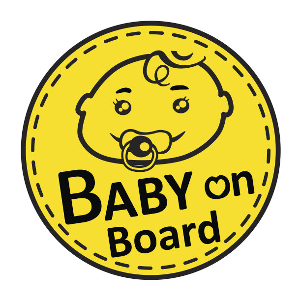 宝贝在车上，贴纸。图片下载