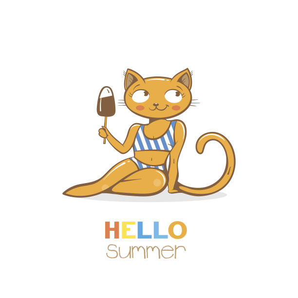 卡与猫。图片下载