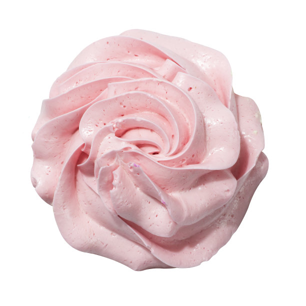 在杯形蛋糕上点缀粉红玫瑰图案图片下载