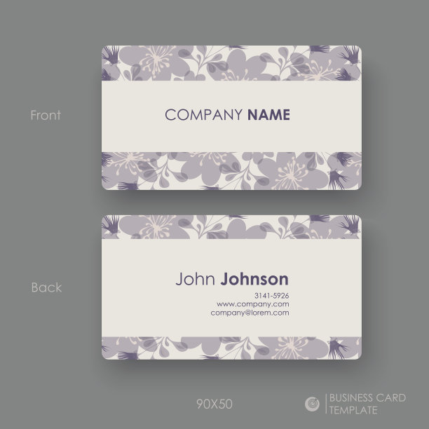 美容院的名片图片下载