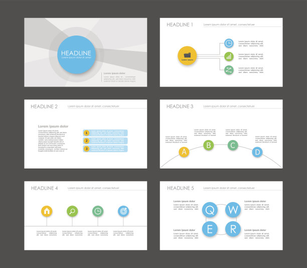 用于表示模板的信息图表元素。图片下载