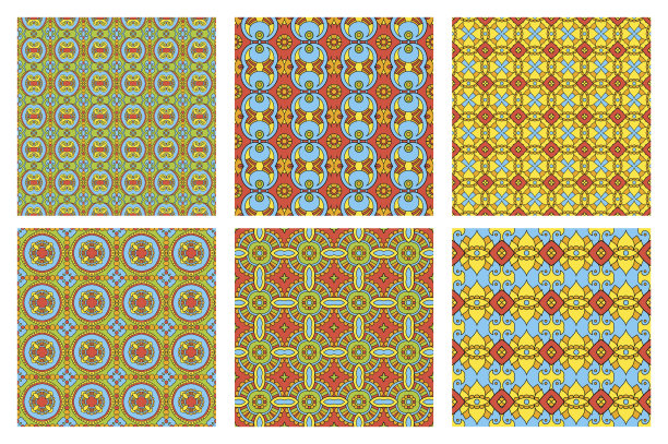 一套六个夏季模式图片下载